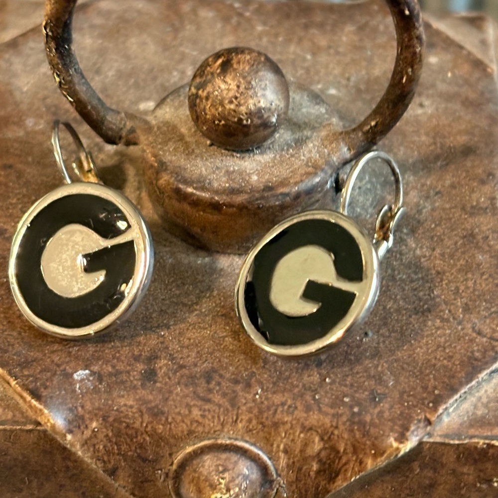 Georgia Bulldogs or Green Bay Packers "G" earrings #football
